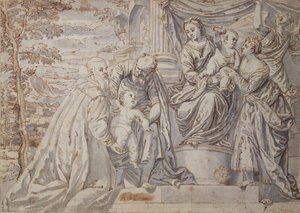 Figuren op een terras